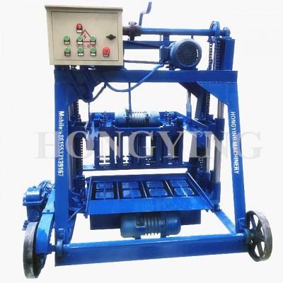 Automatic Mobile Hollow Cement Concrete Brick Block Maker Making Machinery For Sale